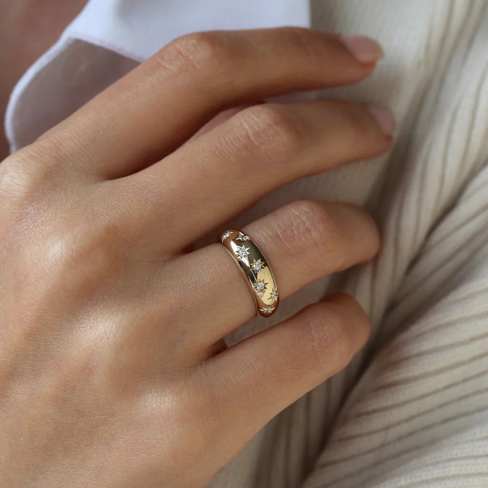 Pole Star Galaxy Gold Plated Band - ARTSY SILVER