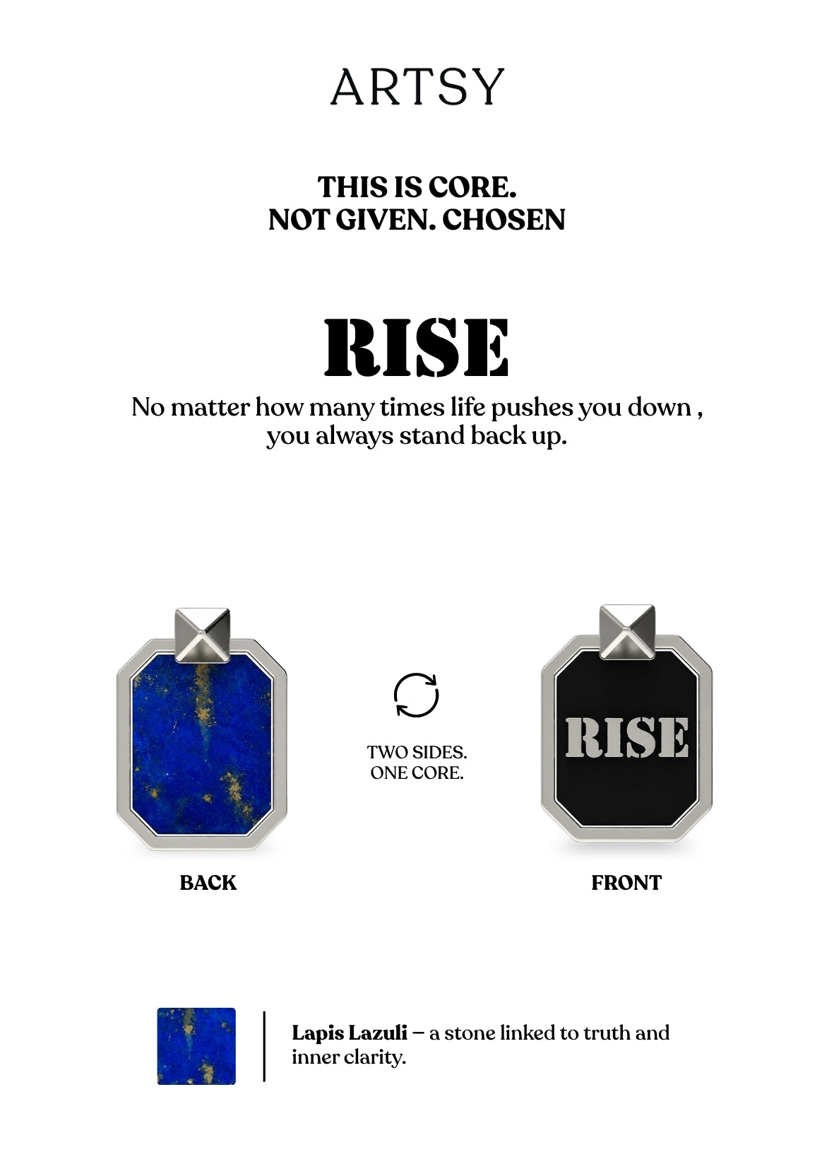 Rise Lapis Double Sided Necklace