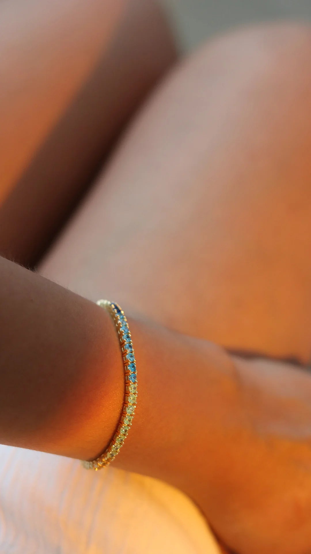 Rainbow Tennis Bracelet - ARTSY SILVER