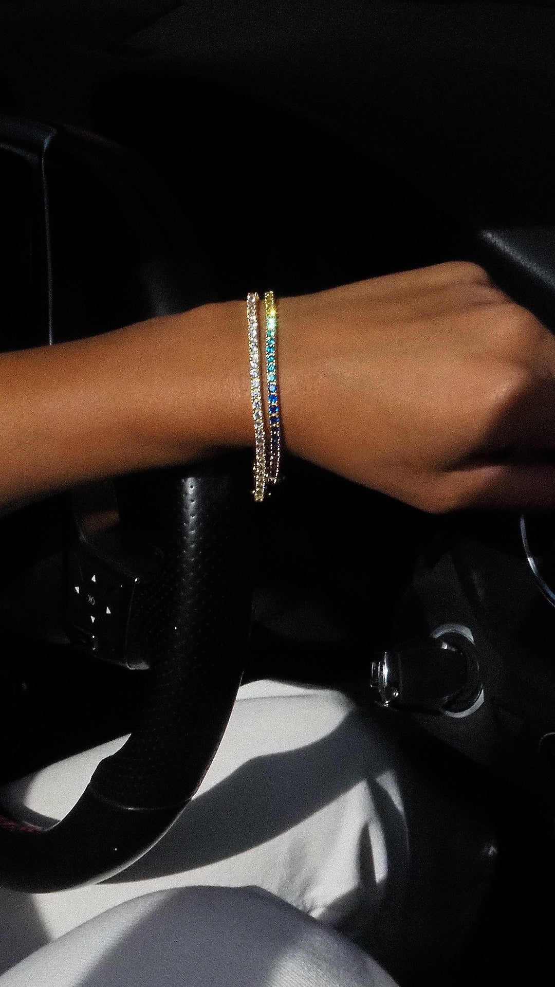 Rainbow Tennis Bracelet - ARTSY SILVER