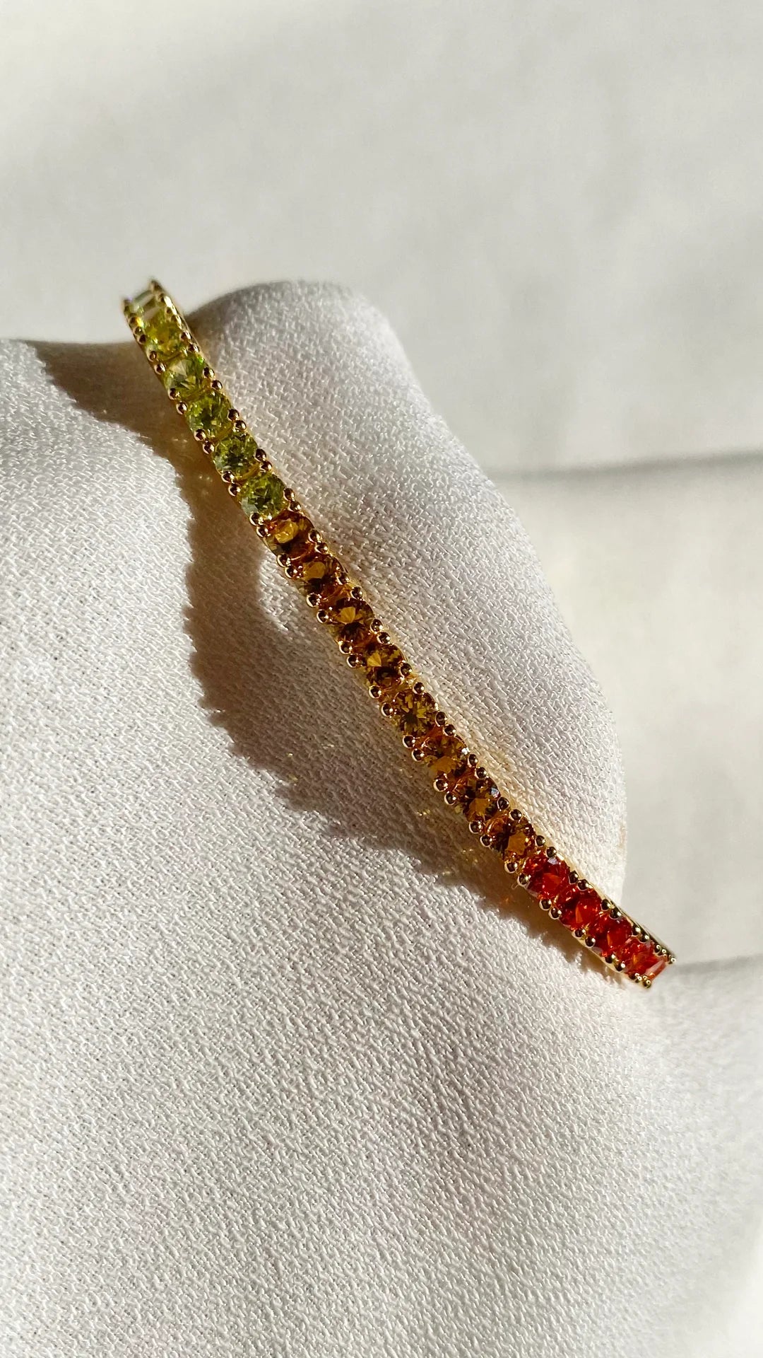 Rainbow Tennis Bracelet - ARTSY SILVER