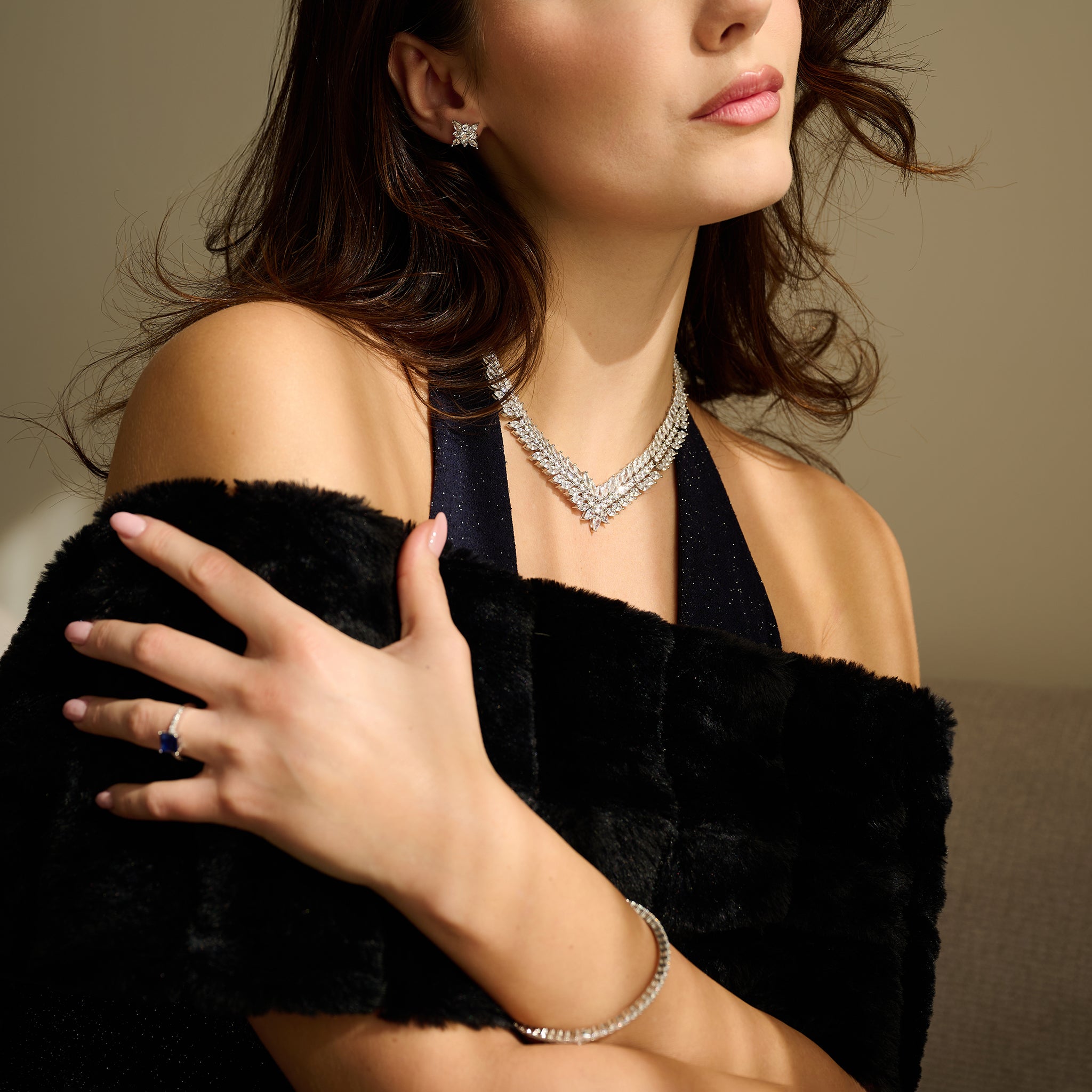 Regal Marquise Necklace - ARTSY SILVER