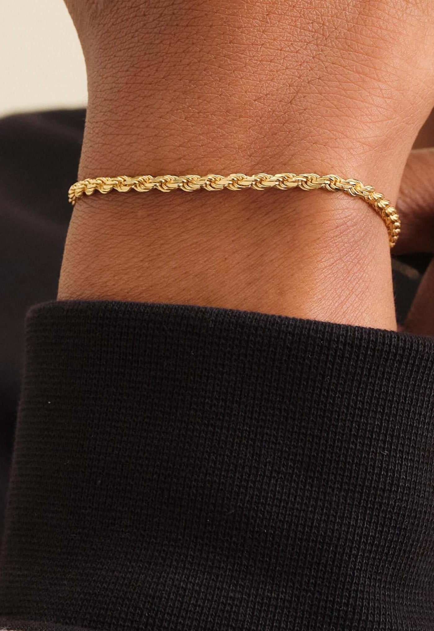 Rope Bracelet 3.5mm Gold Plating