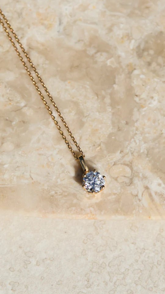 Glacé White Zircon Necklace - ARTSY SILVER