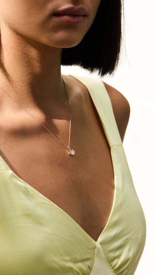 Glacé White Zircon Necklace - ARTSY SILVER