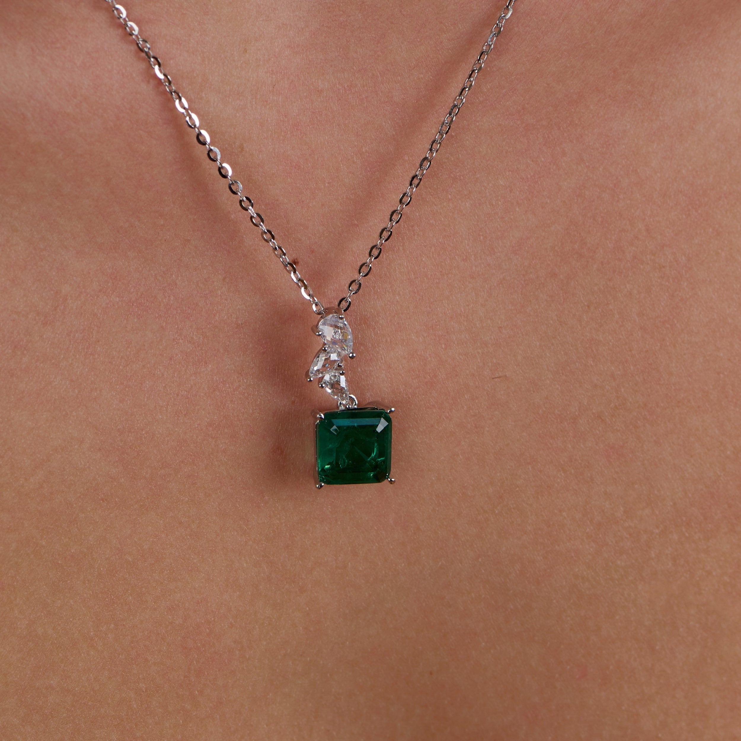 Royal Green Drop Necklace