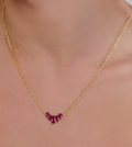 Woman's Ruby Necklace I ARTSY SILVER 
