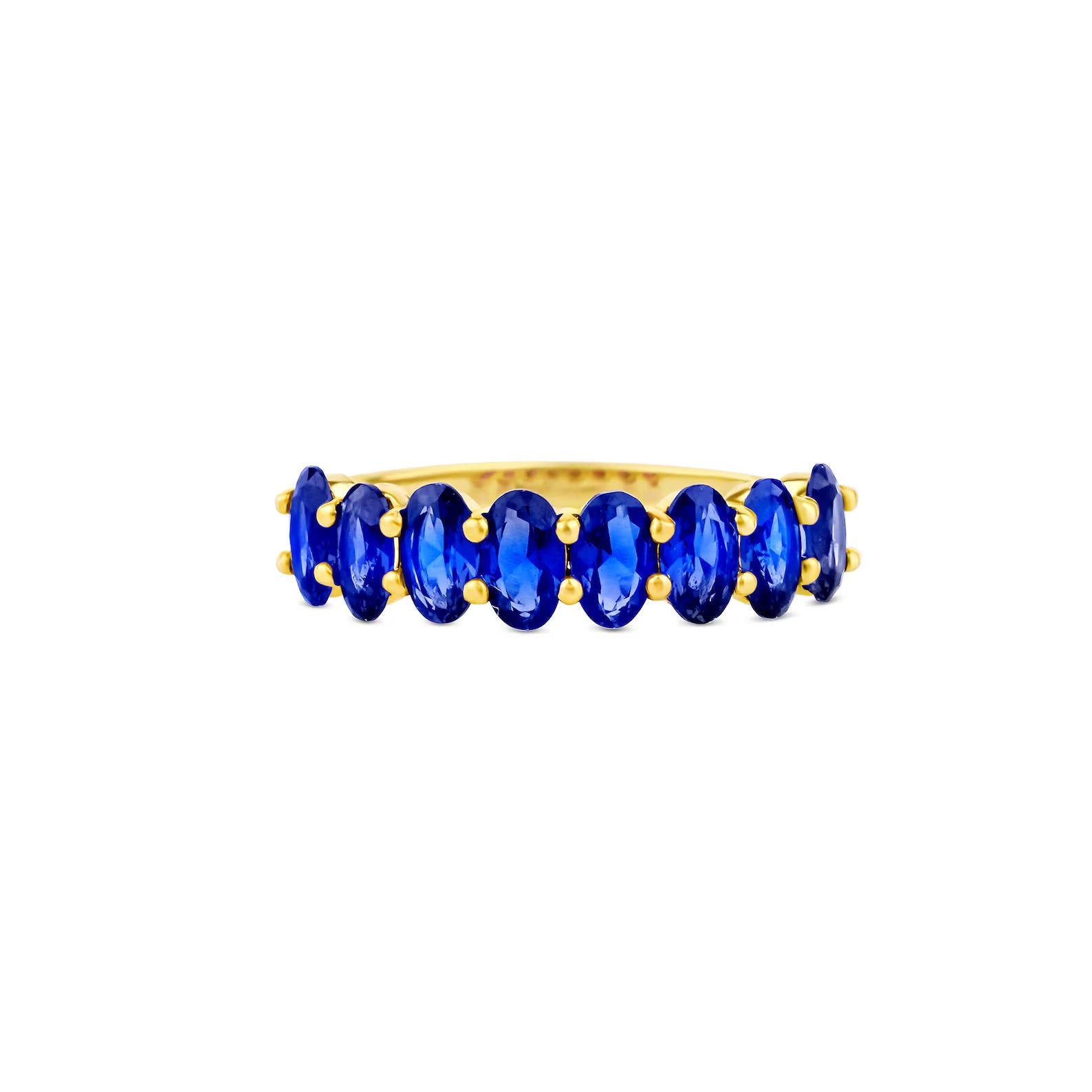 Blue paradise Sapphire Band - ARTSY SILVER