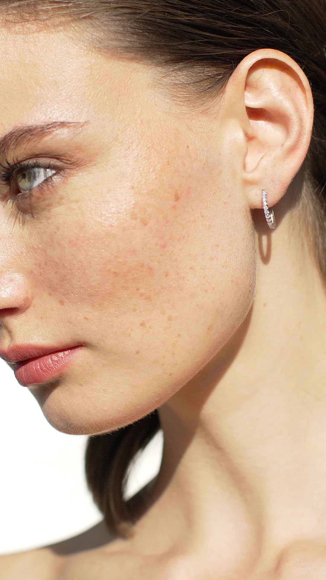 Zircon Cutie Huggie Earrings - ARTSY SILVER