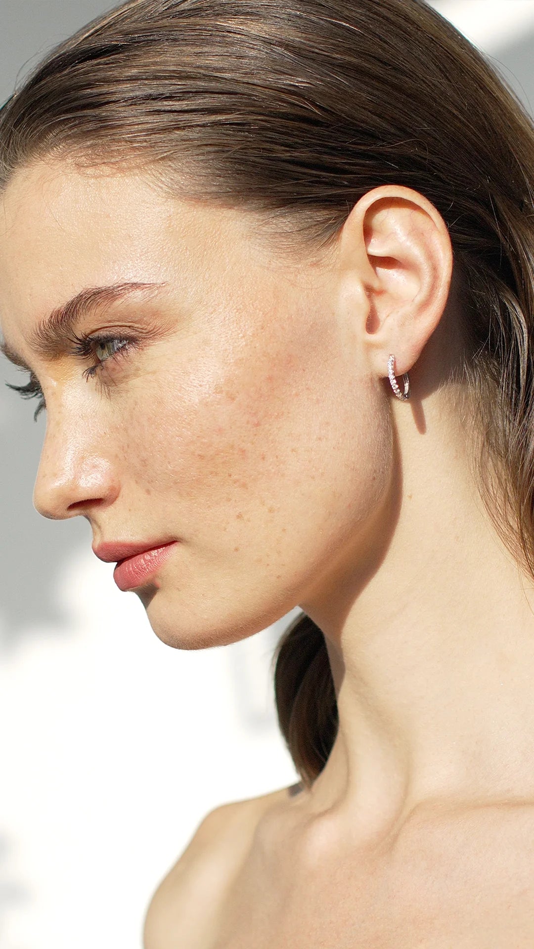 Zircon Cutie Huggie Earrings - ARTSY SILVER