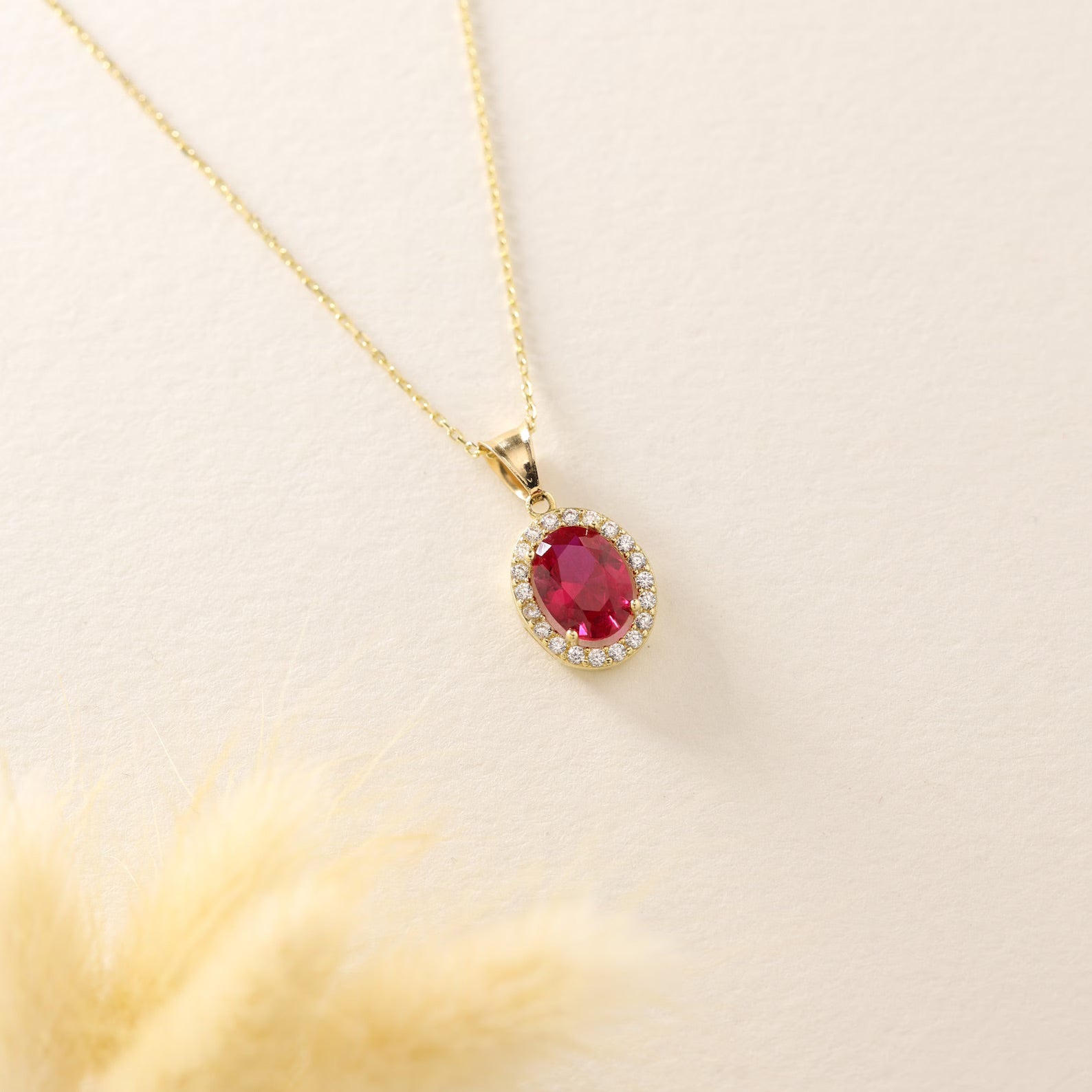 Sleeping Beauty Garnet Stone Necklace