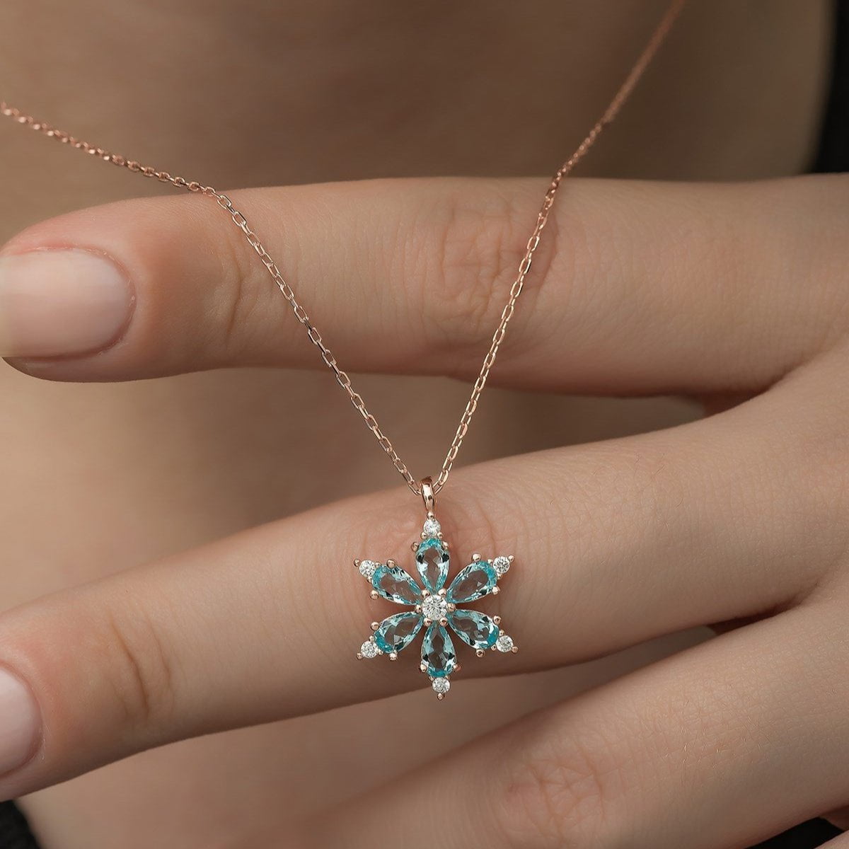 Snowflake Aquamarine Flower