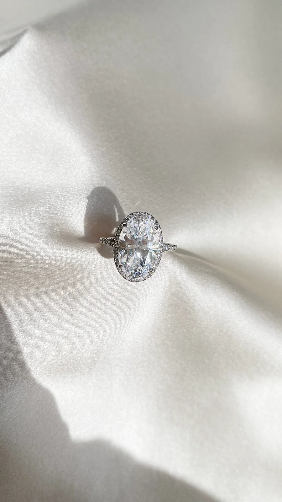 Solitaire White Zircon Ring - ARTSY SILVER