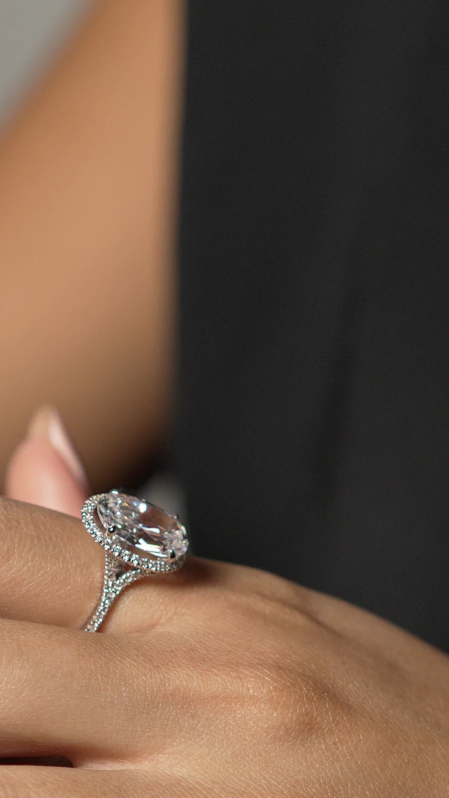 Solitaire White Zircon Ring - ARTSY SILVER
