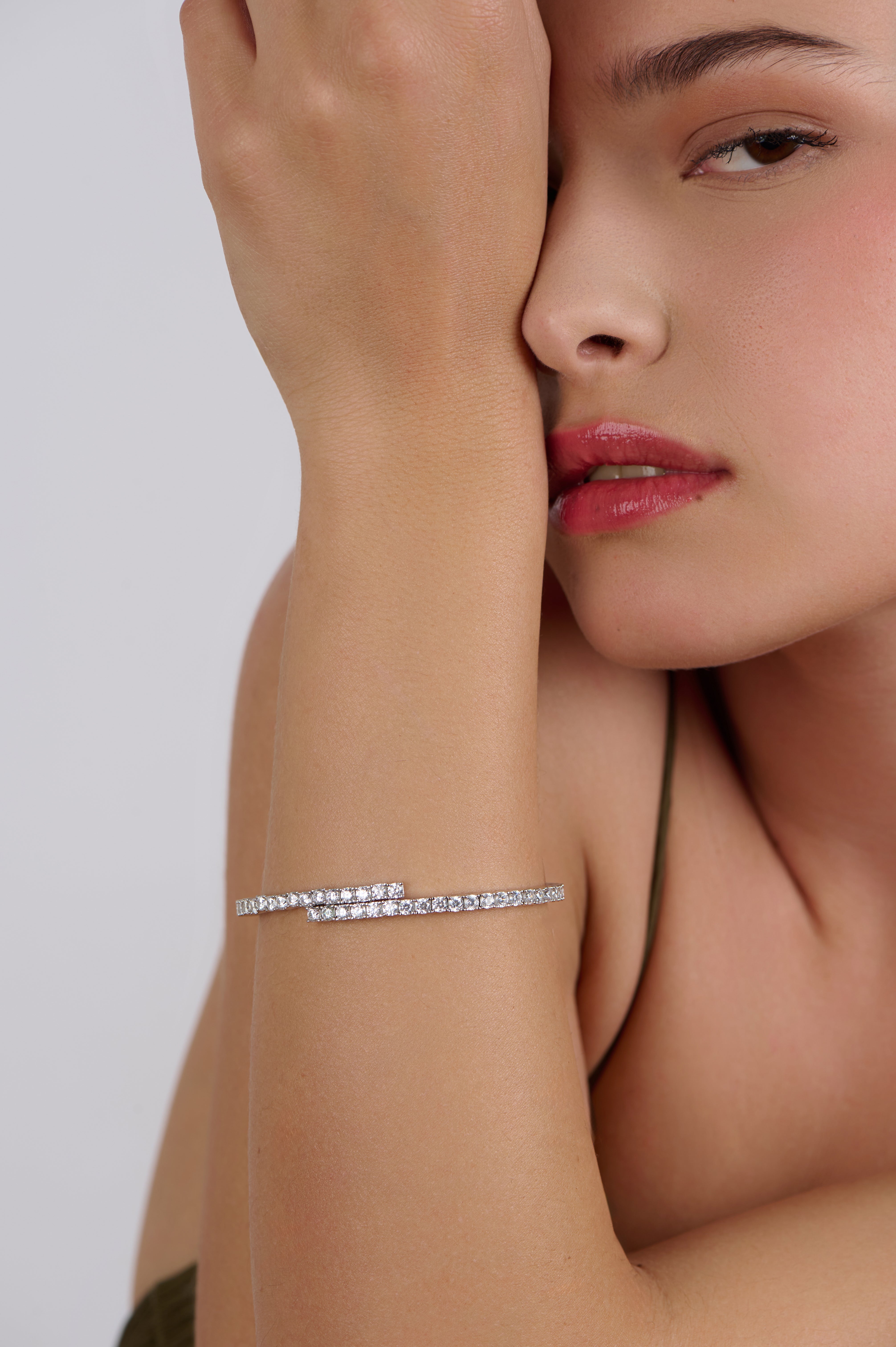 Spun 4mm Silver Tennis Bangle