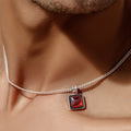 Red Sun Necklace - ARTSY SILVER