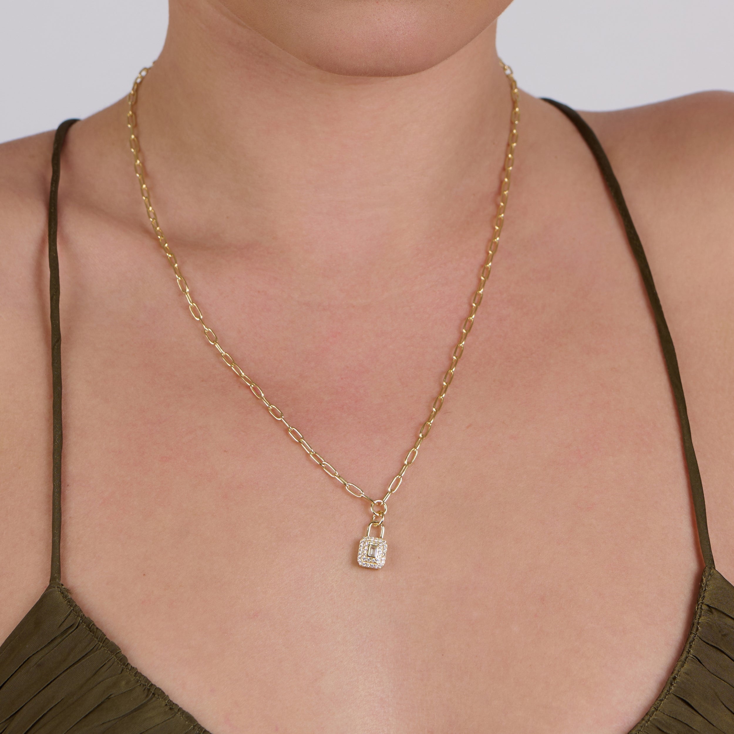 Squared Lock Necklace