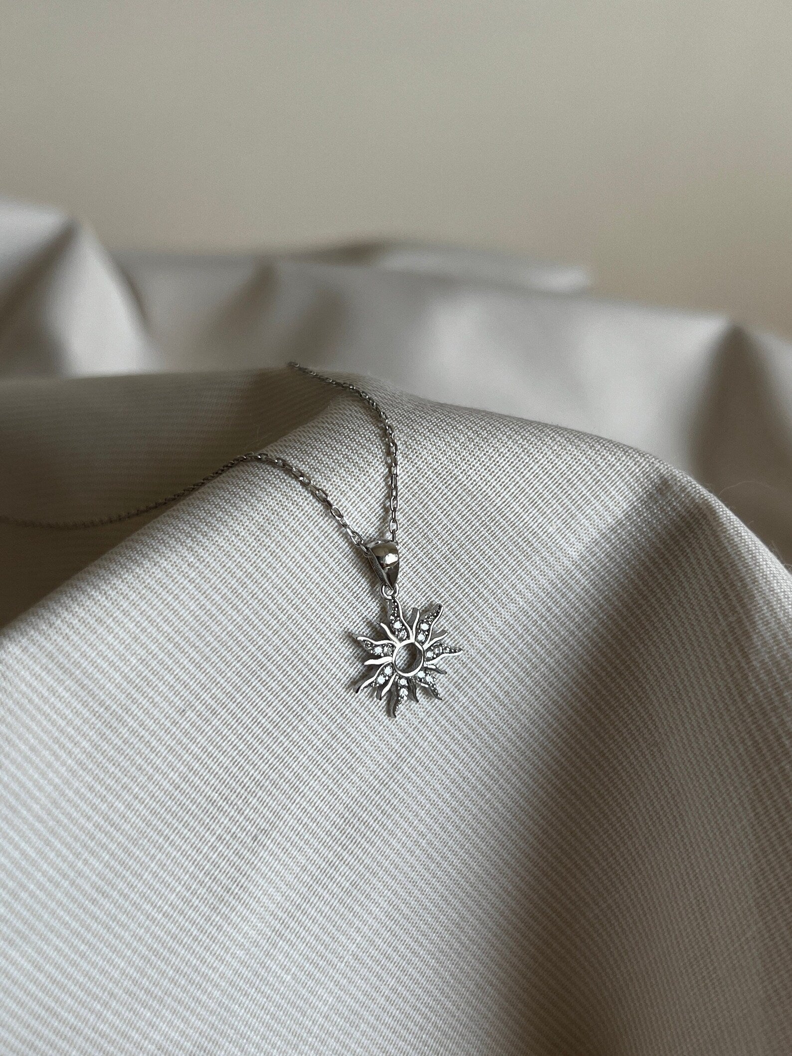 Sun Silver Necklace