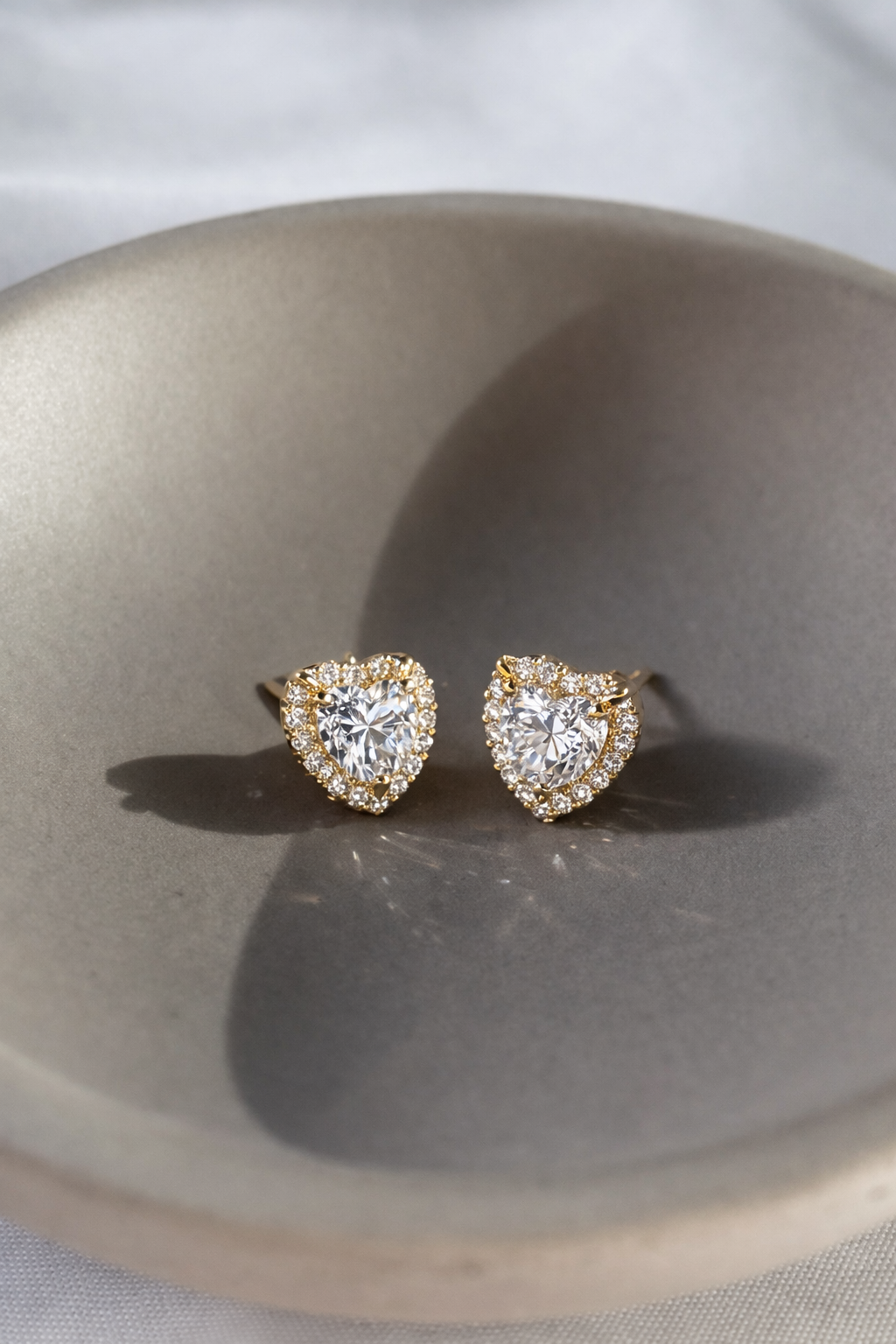 Sweet Heart Gold Plating Earrings - ARTSY SILVER