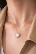 Sweet Heart Opal Necklace - ARTSY SILVER
