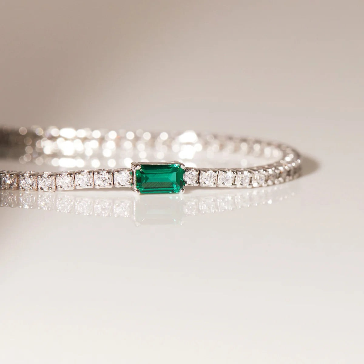 Emerald Center Tennis Bracelet