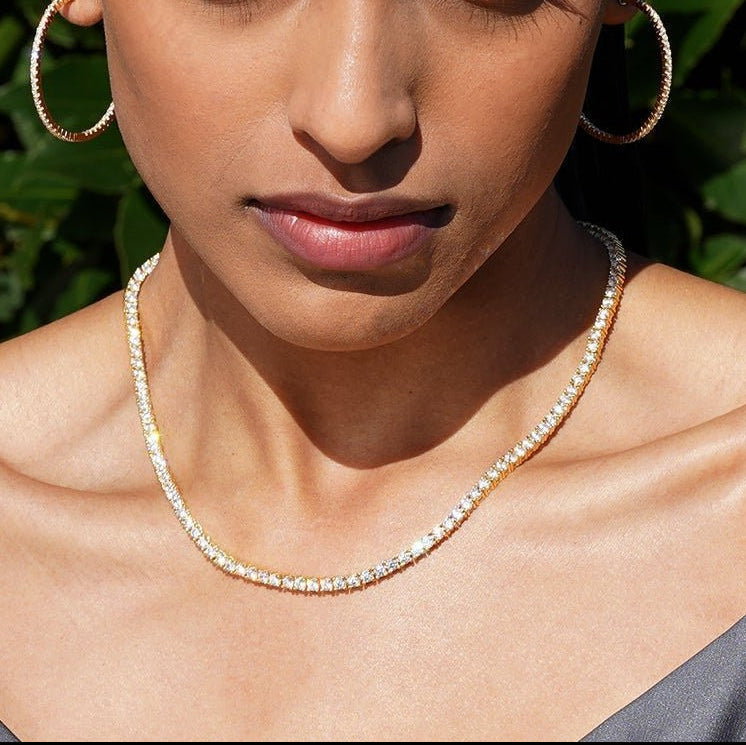 Art Of Dazzle Necklace And Earrings Set - ARTSY SILVER