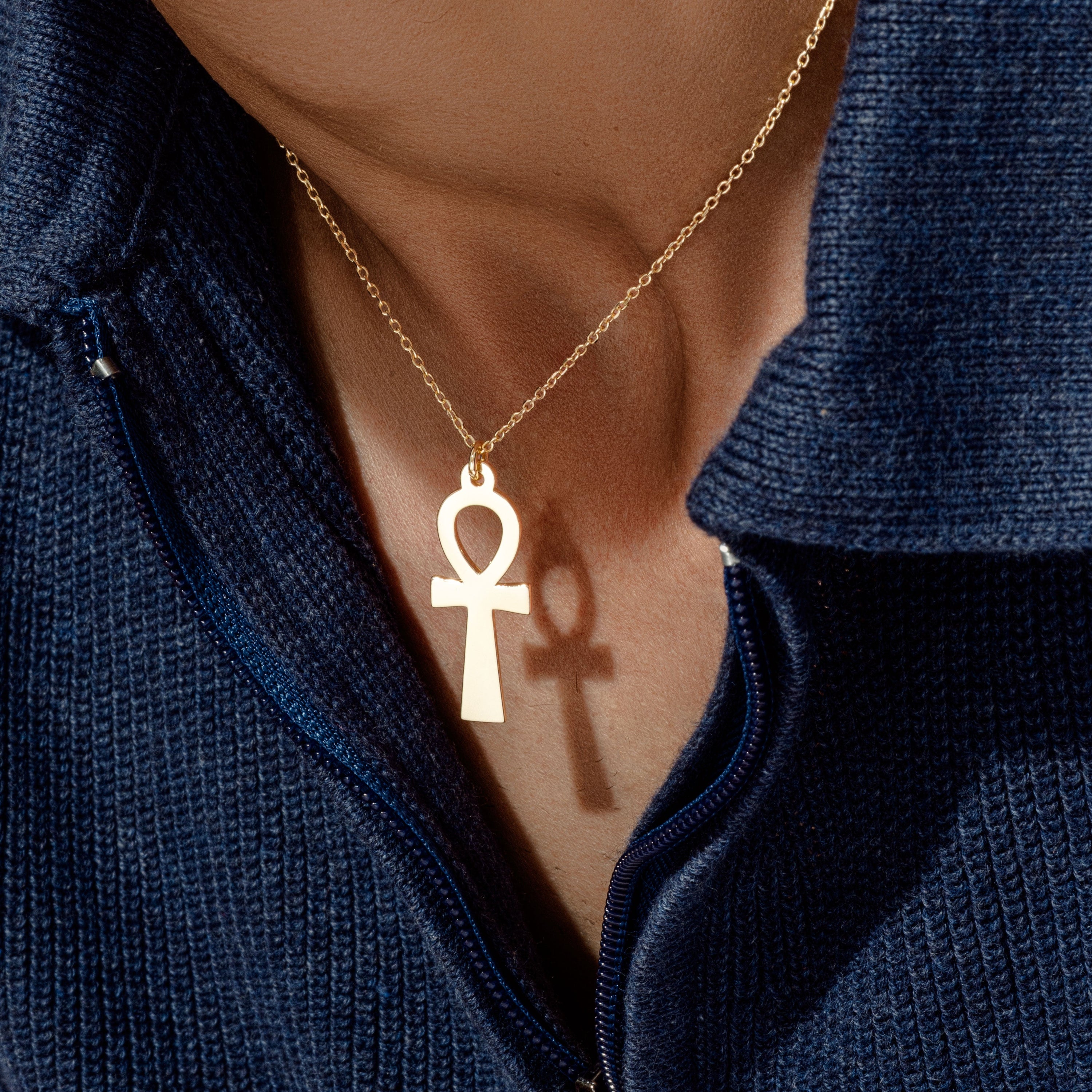 The Good Luck Ankh Men Necklace - ARTSY SILVER