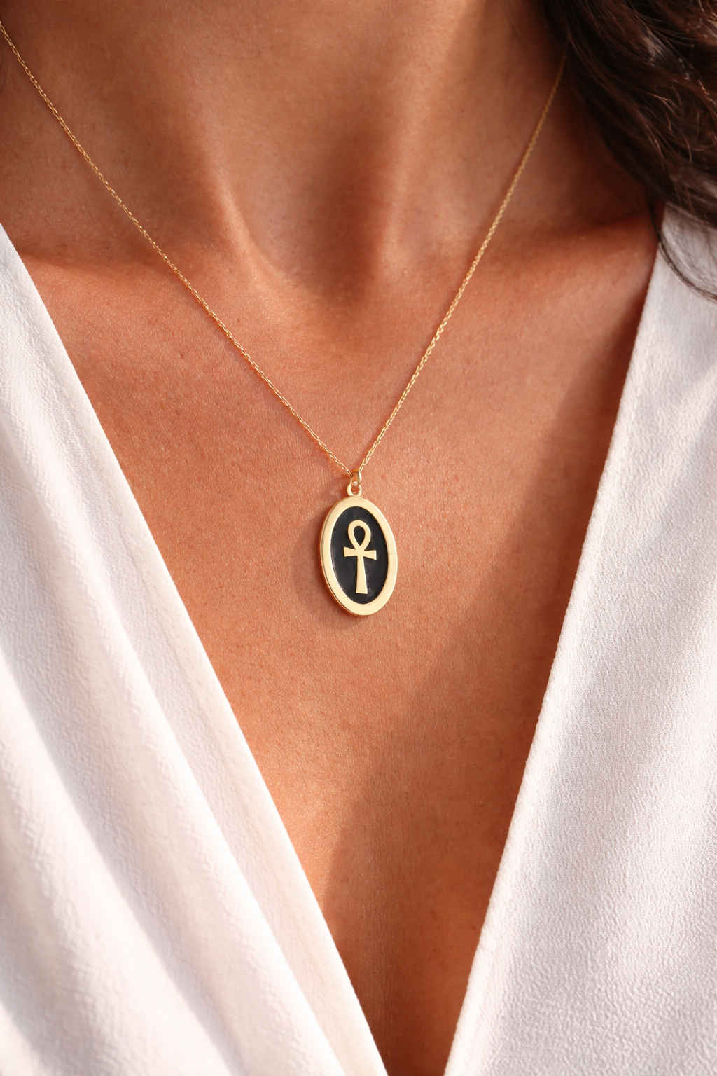 The Key Of Life Medallion Necklace - ARTSY SILVER