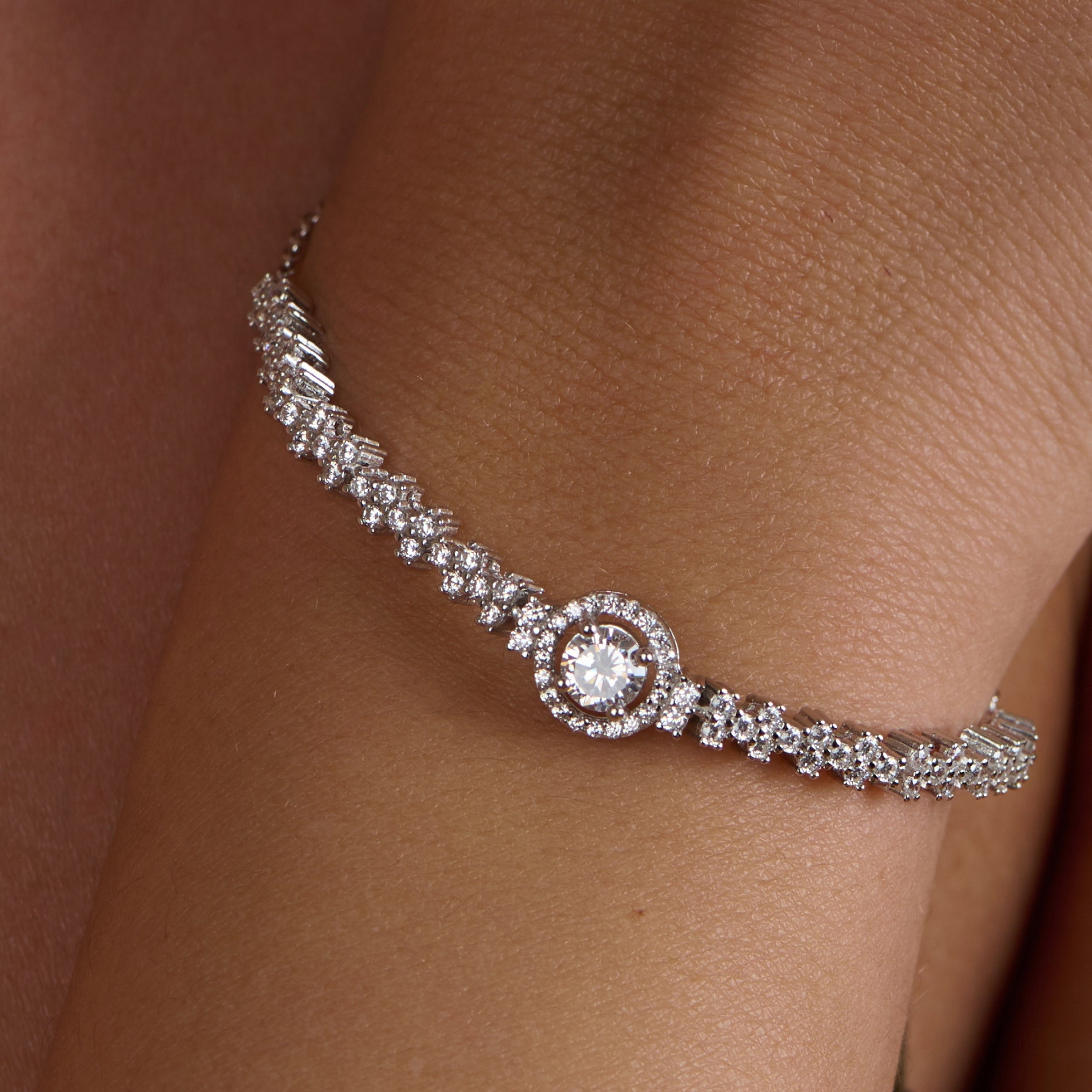 Timeless Halo Silver Bracelet