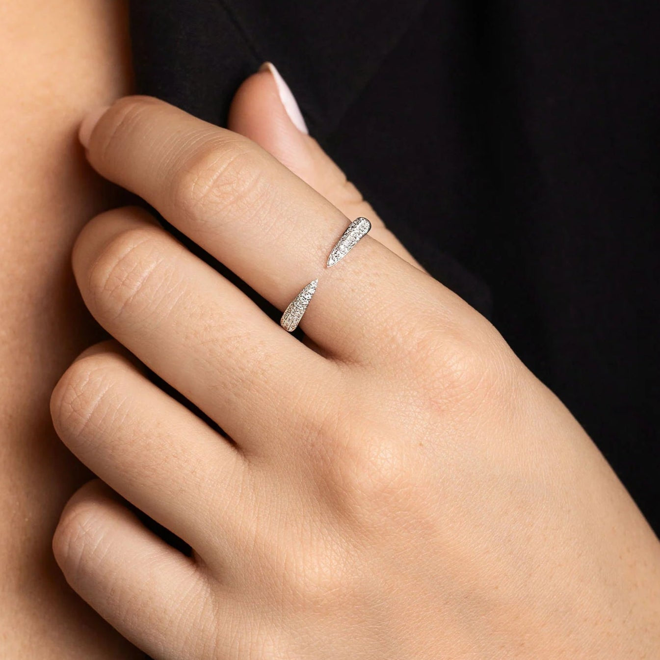 Triple Row Claw Silver Ring - ARTSY SILVER