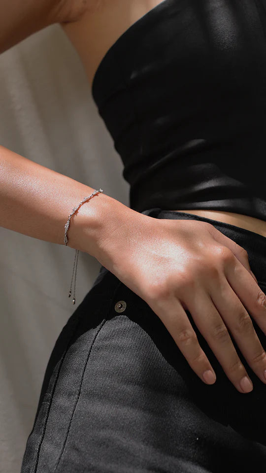 <tc>   سوار الزركون المتلألئ قابل للتعديل</tc>