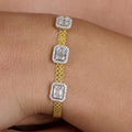 925 Sterling Silver with 18K Gold Plating Bracelet - Woman's I ARTSY SILVER