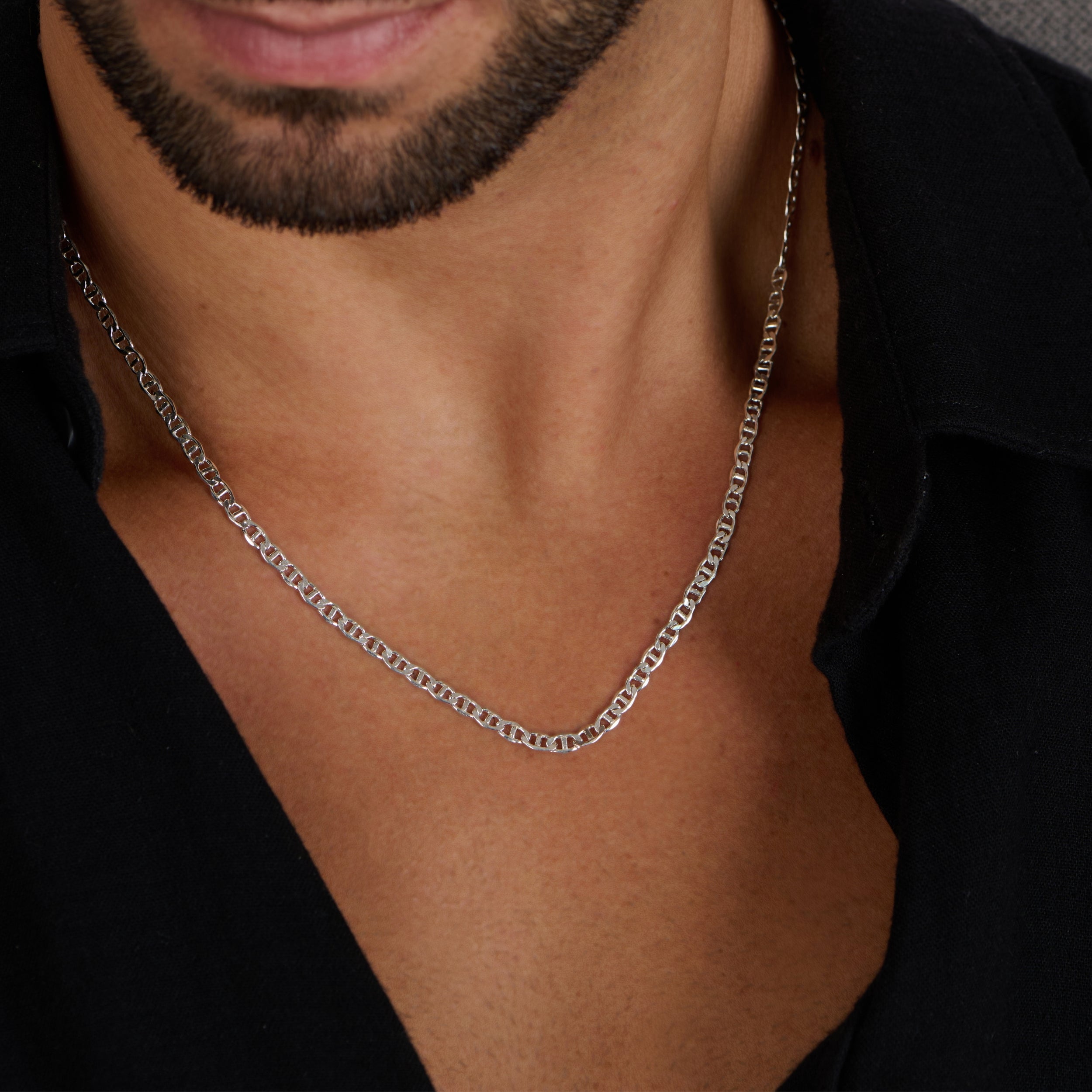 Cuban Link Chain 3mm Silver