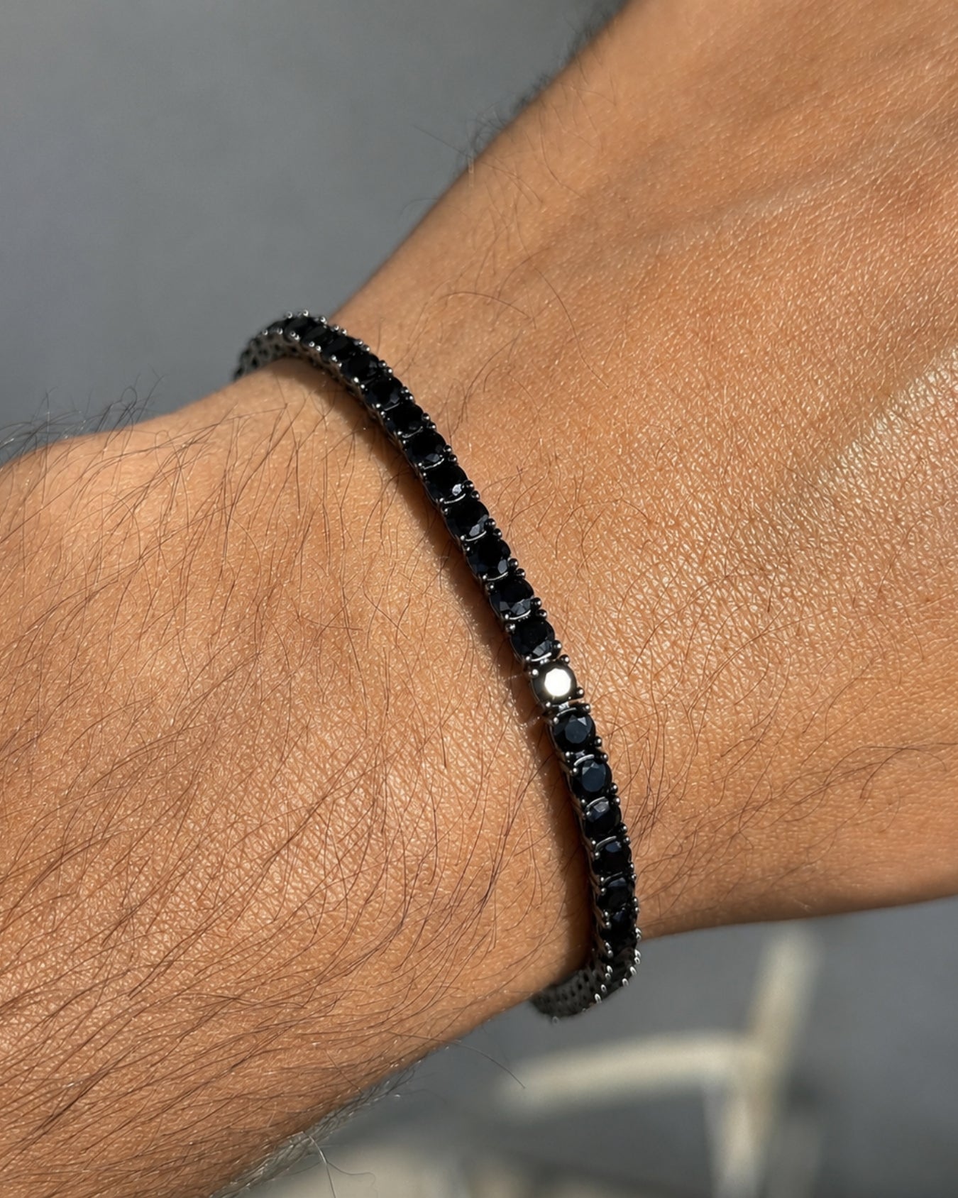 3mm Black Men’s Tennis Bracelet