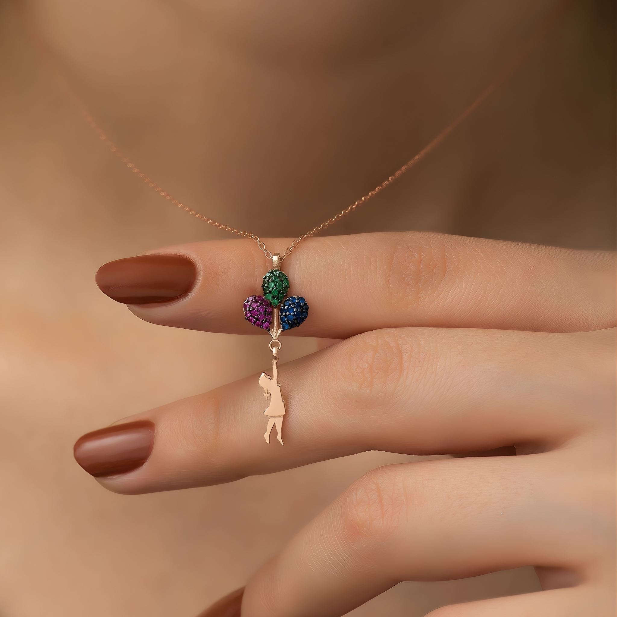 Up Mix Stones Necklace