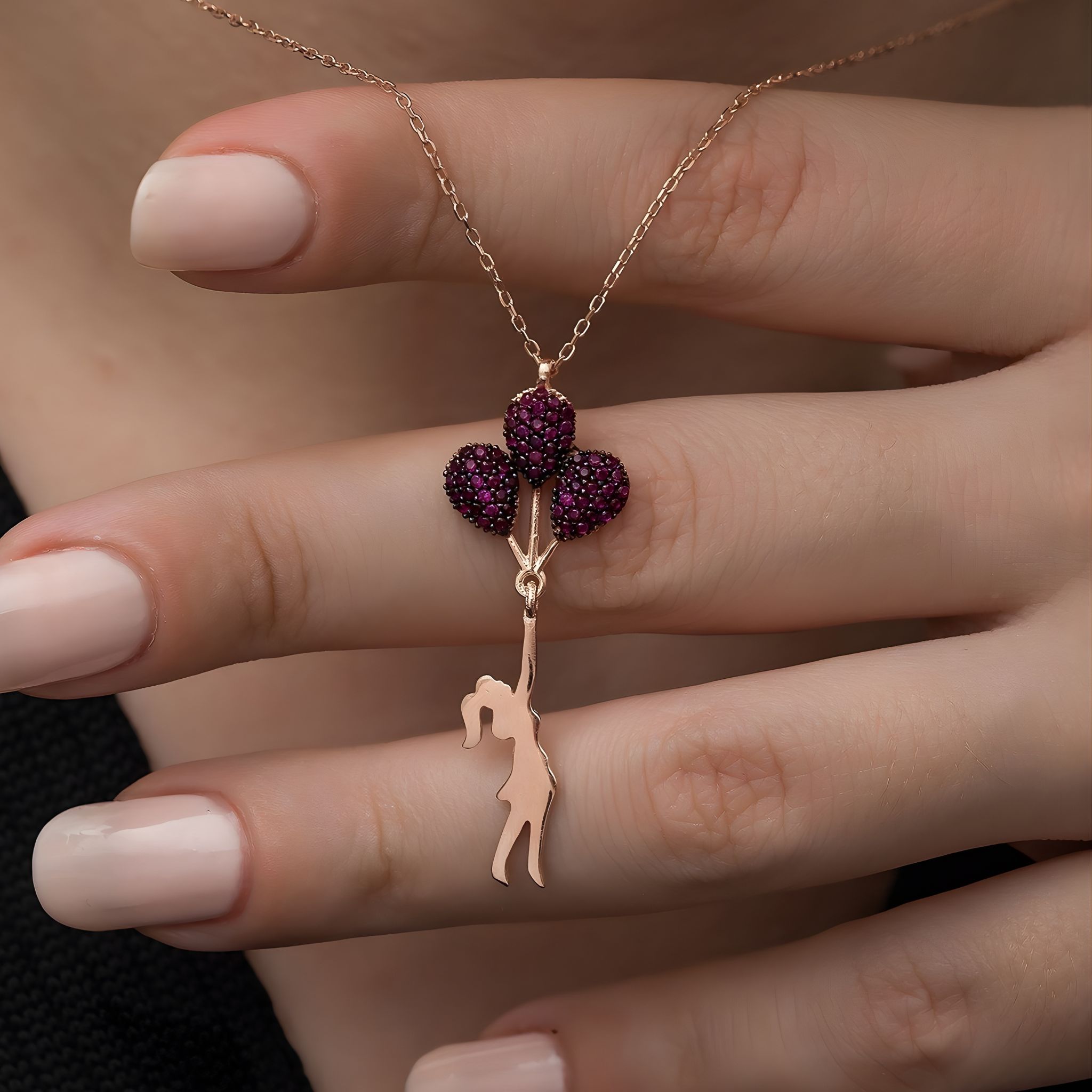 Up Purple Zircon Necklace