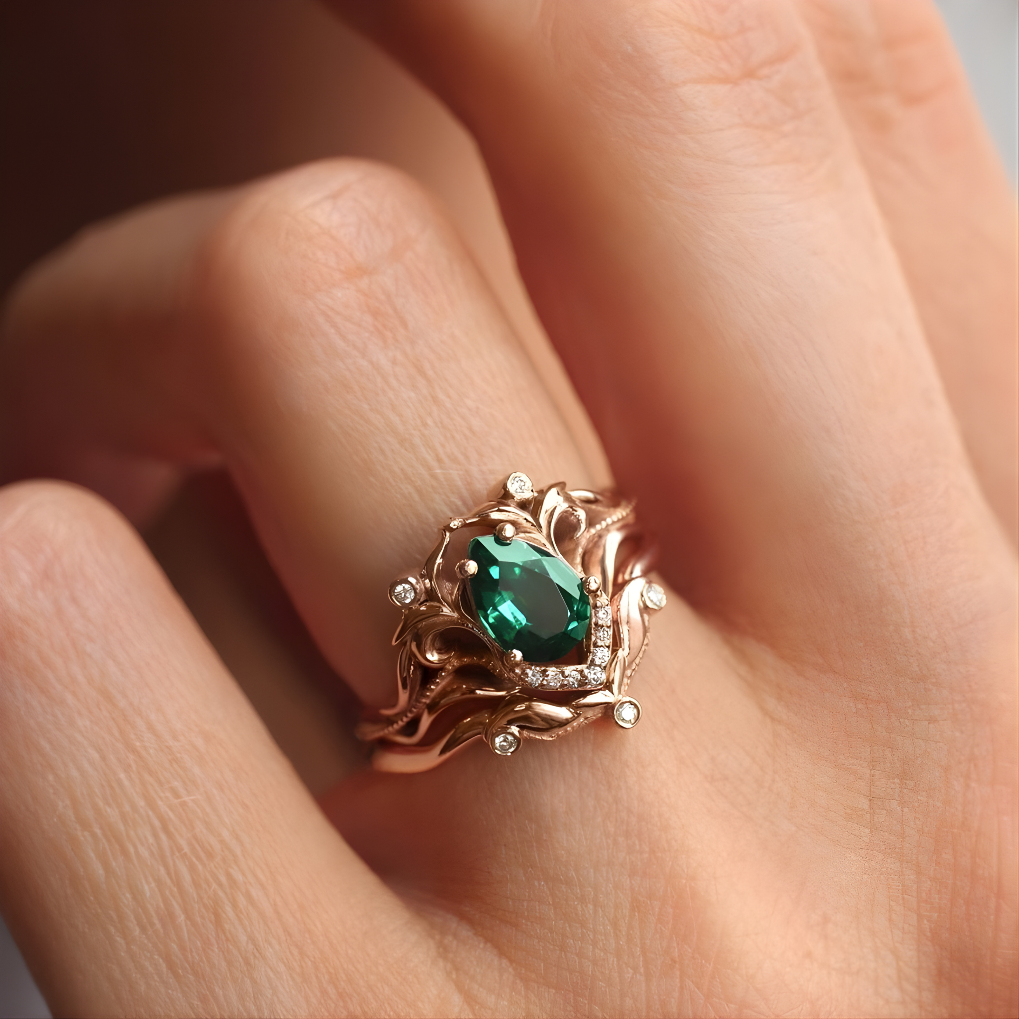 Valyrian Emerald 2 Set Ring