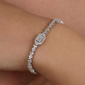925 Sterling Silver woman's Bracelet - White Zircon I ARTSY SILVER