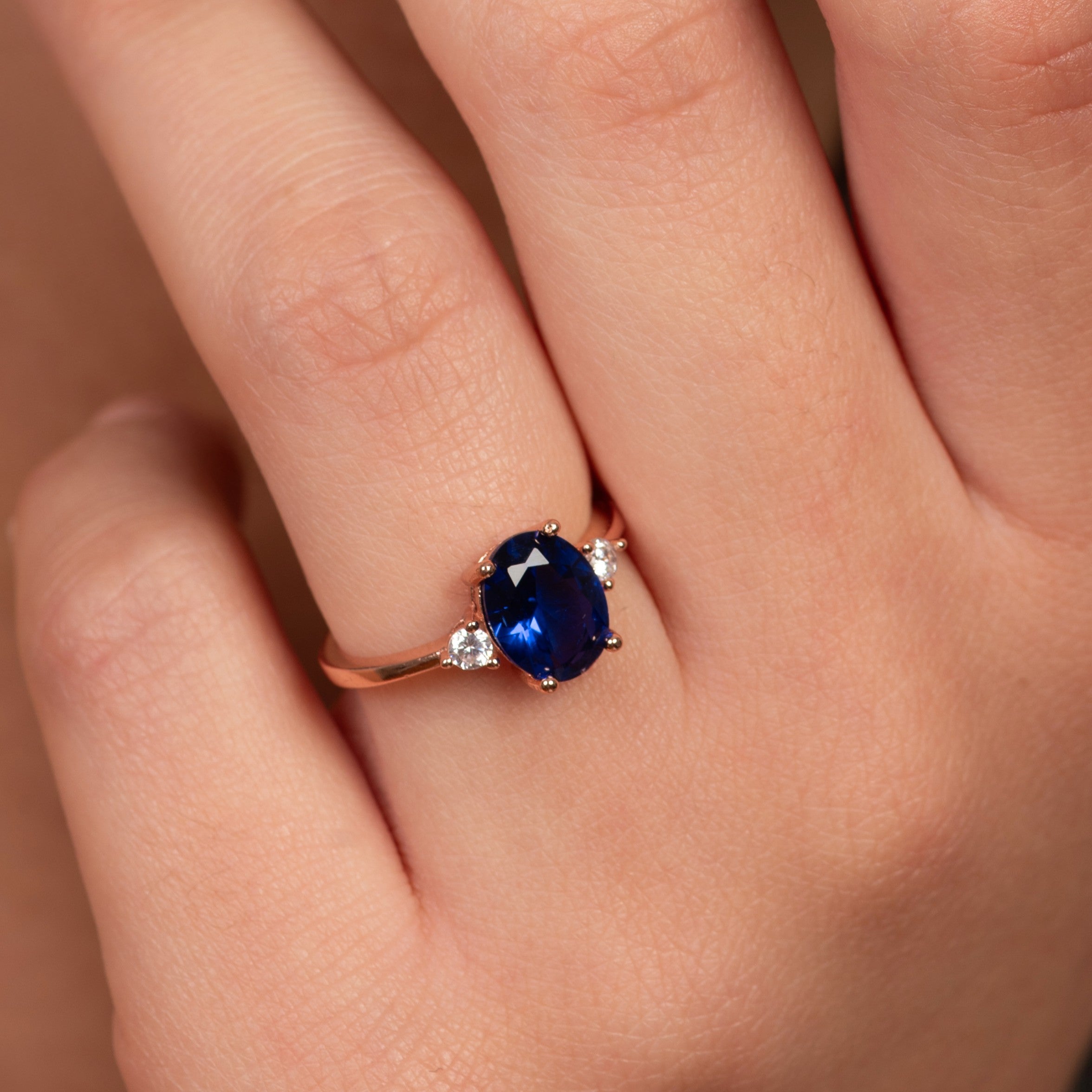 Vintage Promise Blue Sapphire Ring