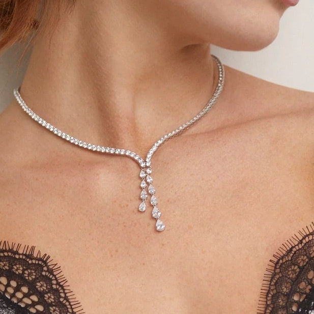 Juliet  Lariat Tennis Necklace