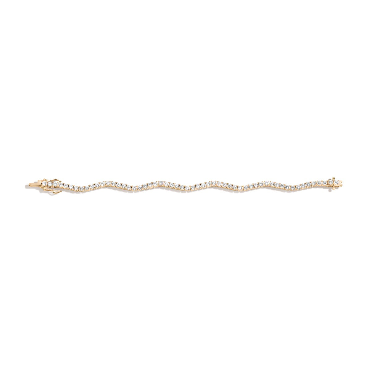 Golden Curve Tennis Bracelet