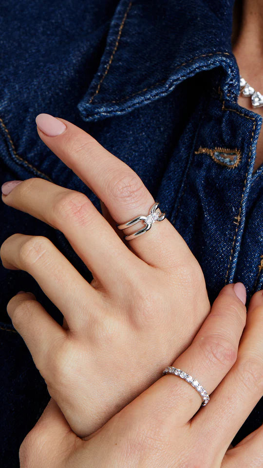 Your Timeless Zircon Gem Silver Ring