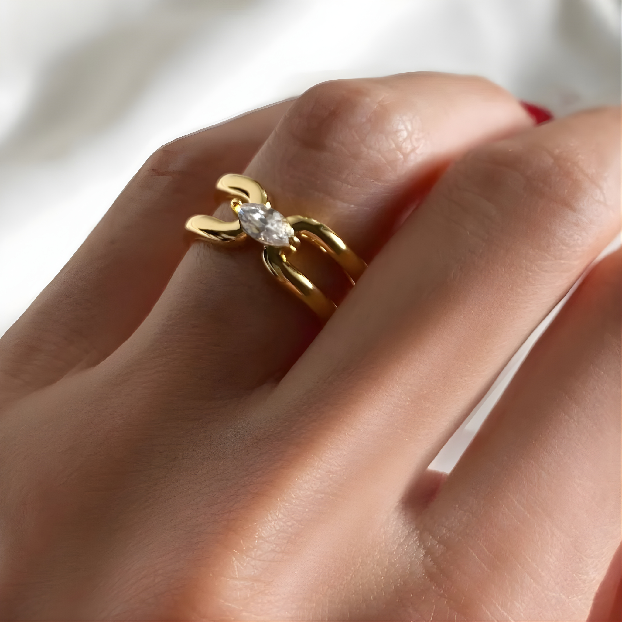 Your Timeless Zircon Gem Ring Gold Plating