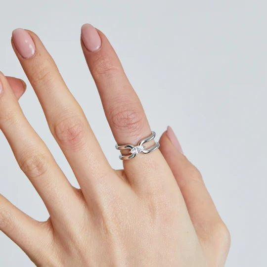 Your Timeless Zircon Gem Silver Ring - ARTSY SILVER