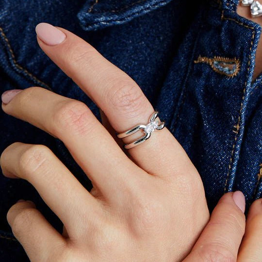 Your Timeless Zircon Gem Silver Ring - ARTSY SILVER