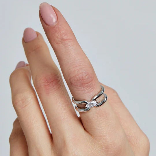 Your Timeless Zircon Gem Silver Ring - ARTSY SILVER