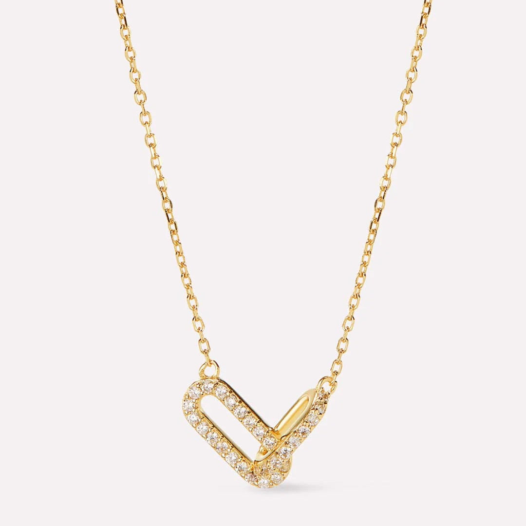 Encrusted Double Link Necklace