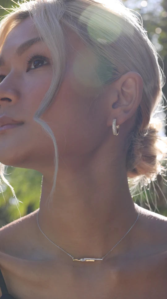 Zircon Cutie Huggie Gold Plating Earrings