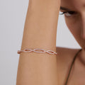 Zircon Stone Interlocking Bangle