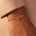 Zircon-and-Sapphire-Bracelet woman's silver I ARTSY SILVER